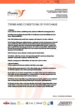 TERMS AND CONDITIONS